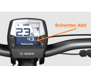 parte inferiore del display intuvia con diversi dati