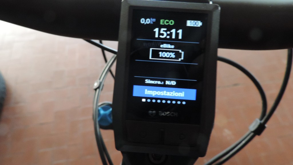 La schermata iniziale del display Kyox Bosch