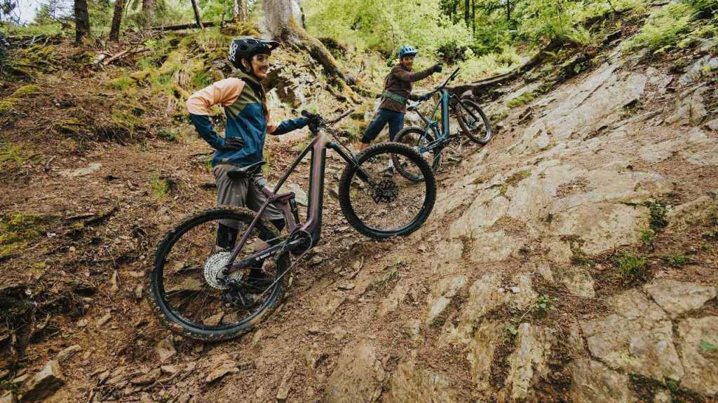 salita a spinta in ebike