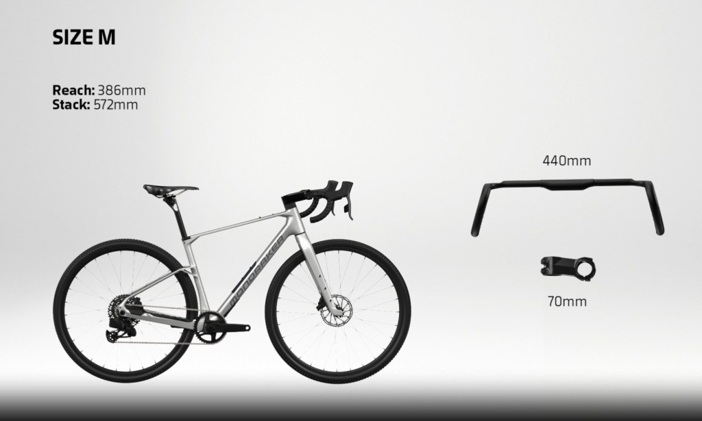 misura m con la mondraker arid carbon